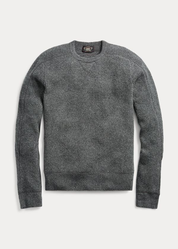 Sueter Ralph Lauren Hombre Grises Oscuro - Waffle-Knit Cashmere - CSUZK9084